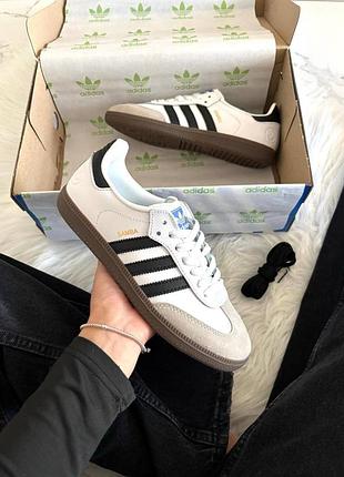 Кроссовки adidas samba vegan white арт 1014