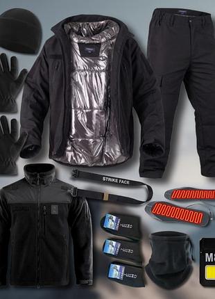 Зимовий комплект 12 в 1 тактичний swat black omni heat