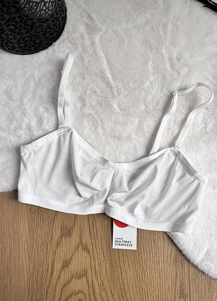 Білий бюст бандо від m&s, на кісточках