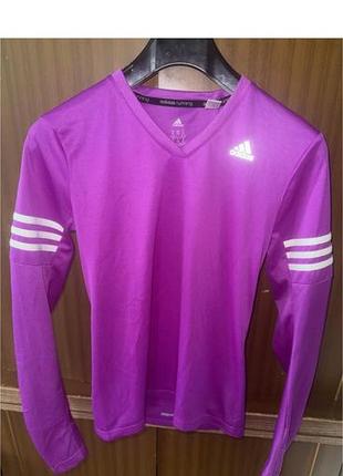Кофта лонгслів жіночий adidas фіолетовий розмір xs-s