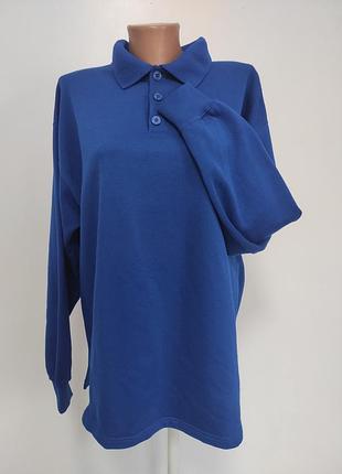 Свитшот кофта с воротничком xl/xxl ог 124-130см