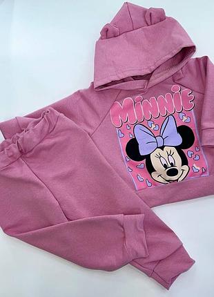 Повсякденний костюм для дівчинки minnie, рожевий