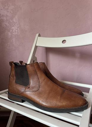 Чоловічі шкіряні черевики челсі (chelsea boots)