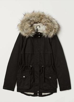 Теплая женская парка куртка h&m