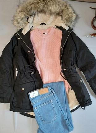Теплая женская парка куртка h&m 3