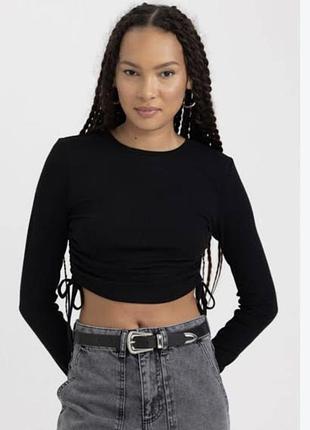 Женский кроп топ в рубчик от zara