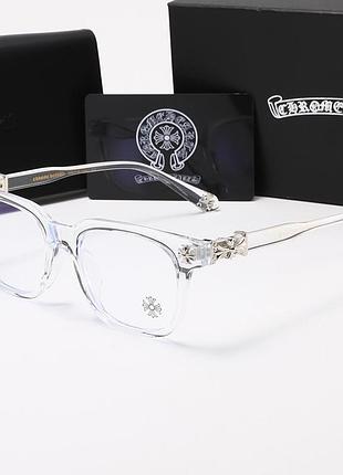 Очки chrome hearts белый (тонкие, прозрачные)