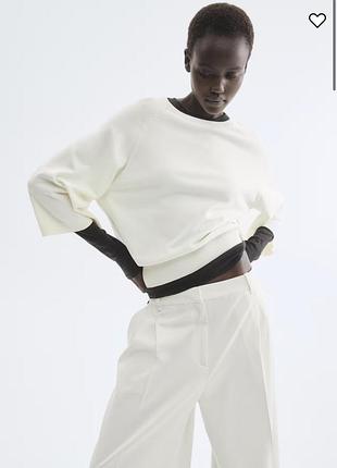 Светр жіночий h&m молочного кольору, розмір xs/s, рукав 3/4