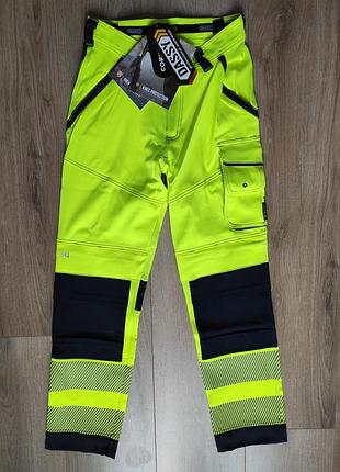 Робочі штани чоловічі dassy aruba hi-vis стрейч, салатові, розмір 40 (s)