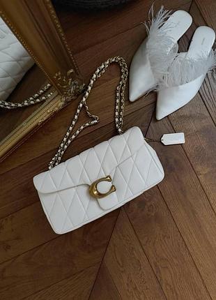 Coach tabby shoulder bag 26 with quilting cream/gold [оригінальна брендована коробка]