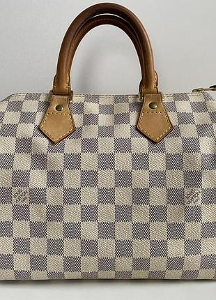 Оригінальна сумка louis vuitton speedy 25 damier azur canvas