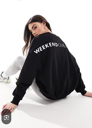 Жіночий світшот asos чорний оверсайз