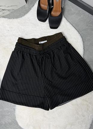 Zara шорти в смужку  розмір s