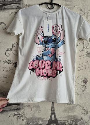 Футболка прань stich, молочна футболка