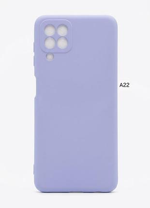 Чохол samsung a22 силіконовий бузковий