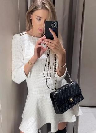 Твідова жіноча сукня zara