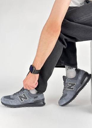 Водонепроникні кросівки new balance 574 gtx m grey black