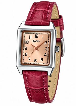 Женские часы casio ltp-b150la-4b2 классический прямоугольный корпус с кожаным ремешком