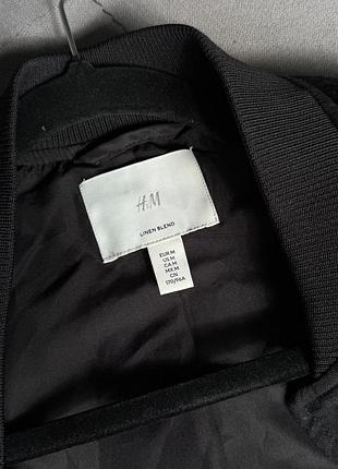 Куртка жіноча h&m бомбер чорний 8