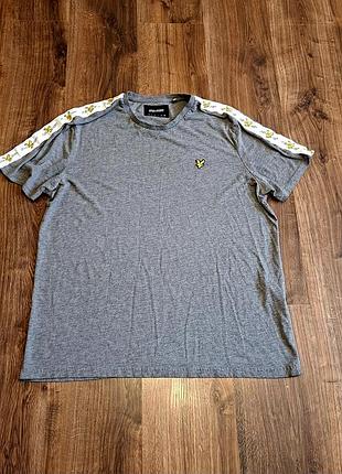Мужская уникальная футболка lyle scott на лампасах оригинал