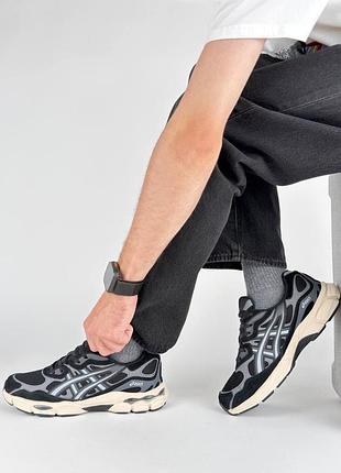 Водонепроникні кросівки asics gel-nyc gtx m black grey beige