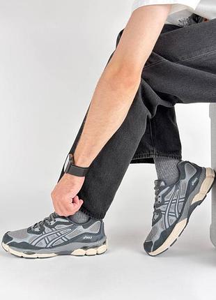 Водонепроникні кросівки asics gel-nyc gtx m grey beige