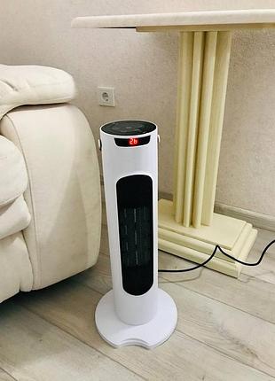 Керамічний тепловентилятор обігрівач 2000w з пультом та ефектом каміна