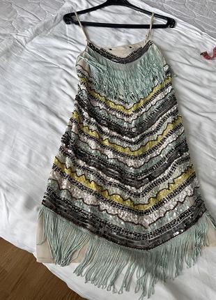 Сукня zara в паєтках , xs