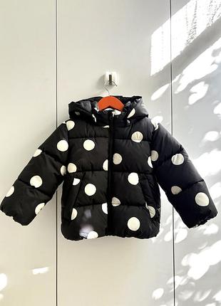Куртка для дівчинки h&m утеплена в горох