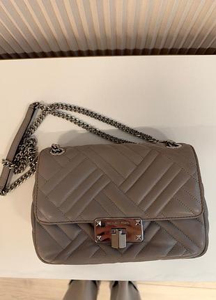 Сумка жіноча michael kors сіра стьобана