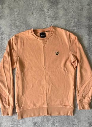 Персиковий світшот з круглим вирізом від бренду lyle & scott.
