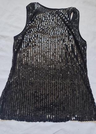 Черный топ с пайетками s/m ✨ 6