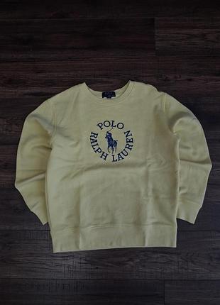 Желтый свитшот polo ralph lauren оригинал на 10-12 лет / кофта ральф лорен летом