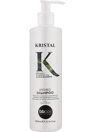 Шампунь для глибокого зволоження волосся bbcos kristal hydro shampoo, 300 мл