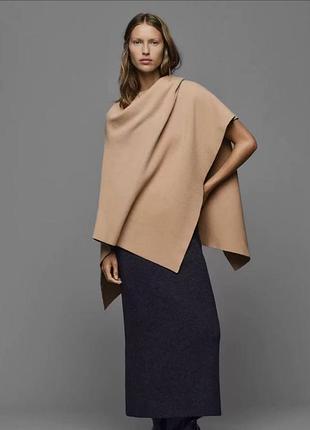 Жіноча накидка кейп пончо з трикотажу різні кольори zara