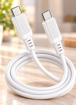Кабель borofone bx115 type-c/type-c 60w / дата кабель для заряджання та передачі даних / універсальний кабель для швидкого заряджання