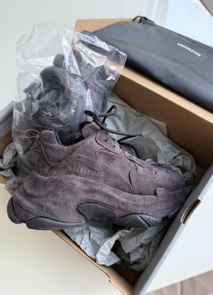 Кросівки balenciaga triple s замша