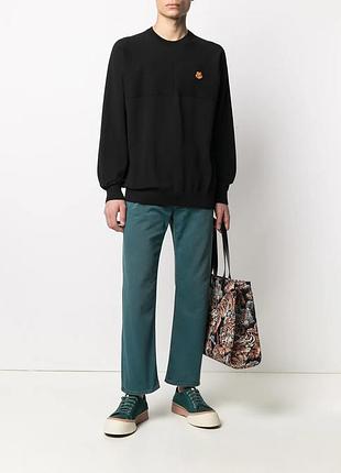 Оригінальний стильний оверсайз светр kenzo tiger-patch jumper