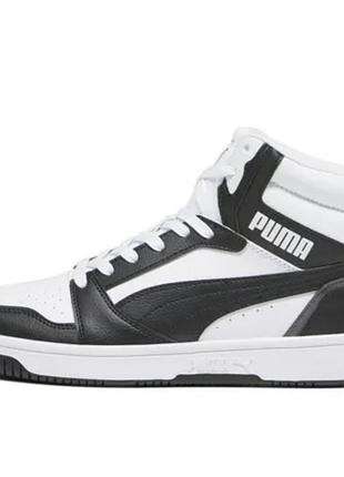 Кросівки унісекс puma rebound v6 білі, чорні
