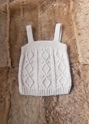 Вязаный топ-жилетка river island для девочки 5-6 лет (рост 110-116 см)