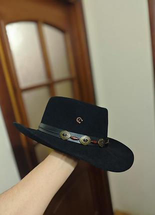 Charlie 1 horse р. м 57 винтажныйusa американский черный ковбойская шляпа фетровый шерстяной оригинал шляпа ковбойская ковбойская черная американская