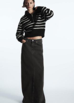 Фірмовий вовняний стильний светр cos half-zip funnel-neck wool jumper