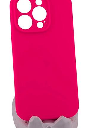 Чохол silicone case box для apple iphone 14 pro бампер з мікрофіброю рожевий (без лого)
