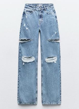 Жіночі джинси zara з розрізами, розмір 42, нові