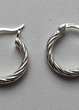 Серьги серебро 925 новые 15 мм