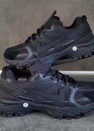 Зимові термо кросівки nike v2k run waterproof / чоловічі кросівки найк  термо чорні (41-46)