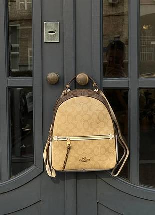 Coach jordyn backpak in signature canvas beige [фірмовий пакет]