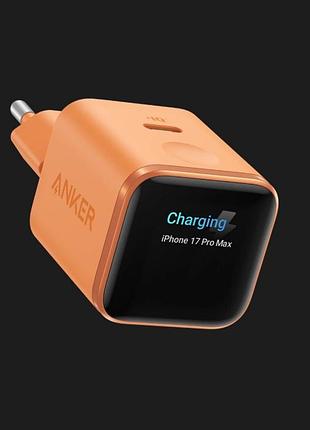 Зарядное устройство anker nano charger 45w with screen (orange)