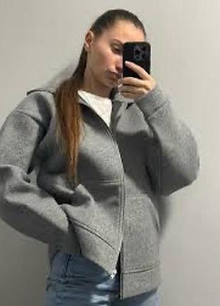 Неопренова куртка бомбер zara s