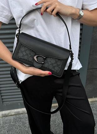Coach tabby shoulder bag 26 in signature canvas black/grey